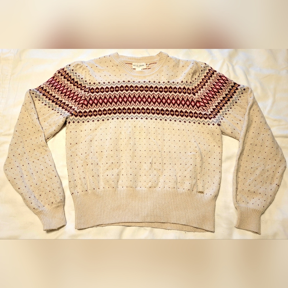 Pattern-knit sweater